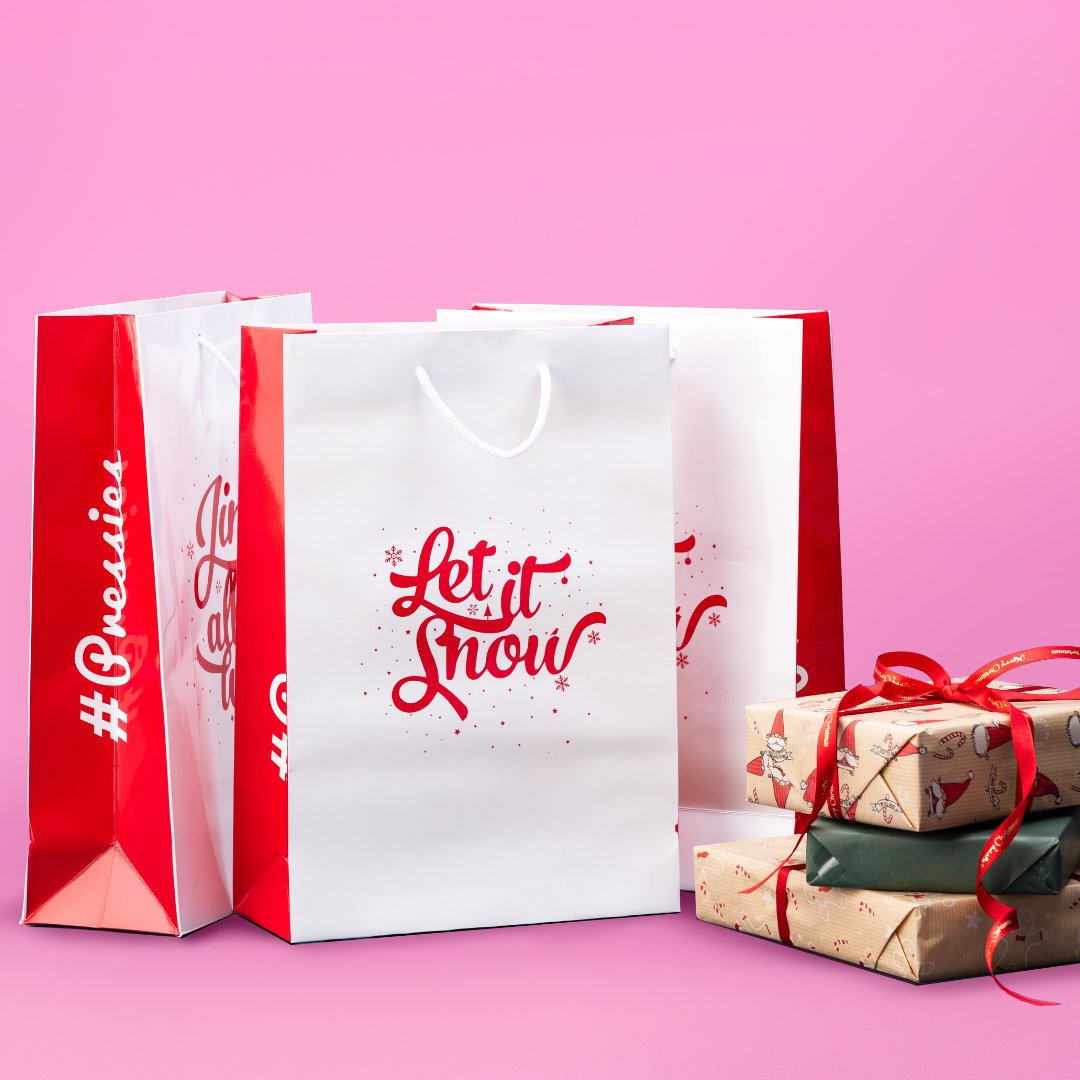 Your gifts called—they want a glow-up! Our Jingle and Snow Gloss boutique bags are here to turn every present into a showstopper. 🎁

bit.ly/41fXiN4