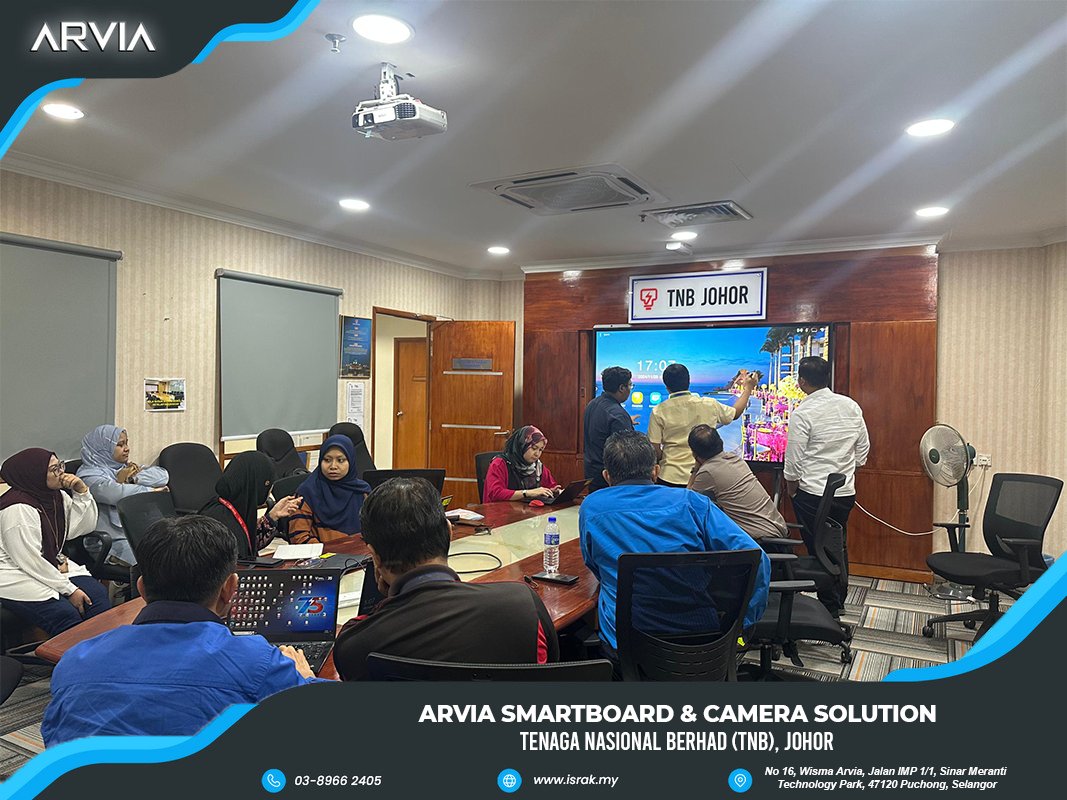 arviaav's tweet photo. Deliver, Installation &amp; Training for Smartboard ARV100-65" &amp; Advanced Camera Solution at TNB Johor ✅. 
 
For more information please visit our official website: https://t.co/kUUWo1r4vU 
 
#smartsolutions #interactivetechnology #interactivesmartboard #camerasolution #technology https://t.co/IRJ7zSl5er