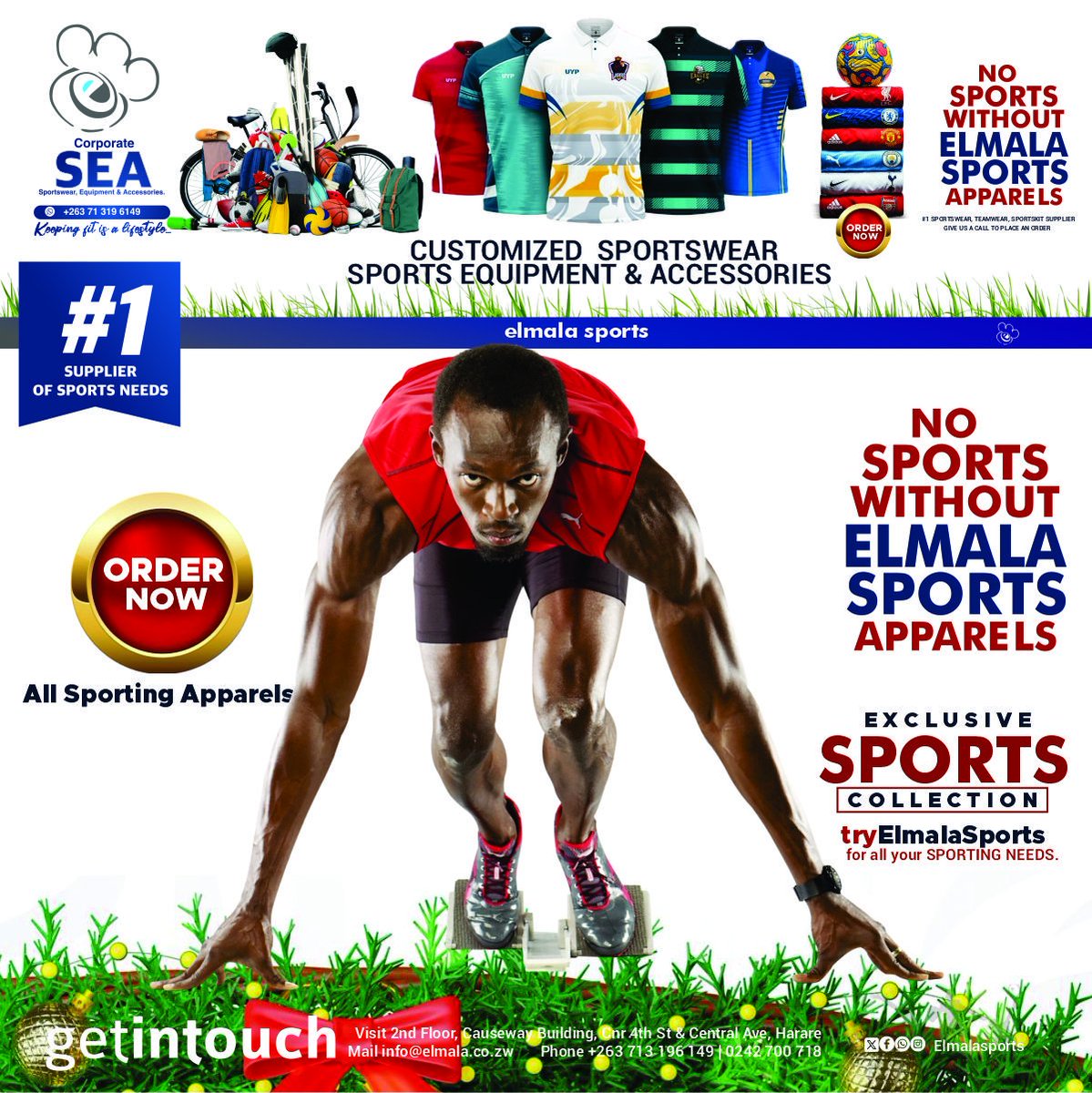 All Sports Apparels available at Elmala Sports stores....
Your Number 1 Sportswear, Sports Equipment and Accessories supplier.
#sportskit #buylocal #sportsaccessories