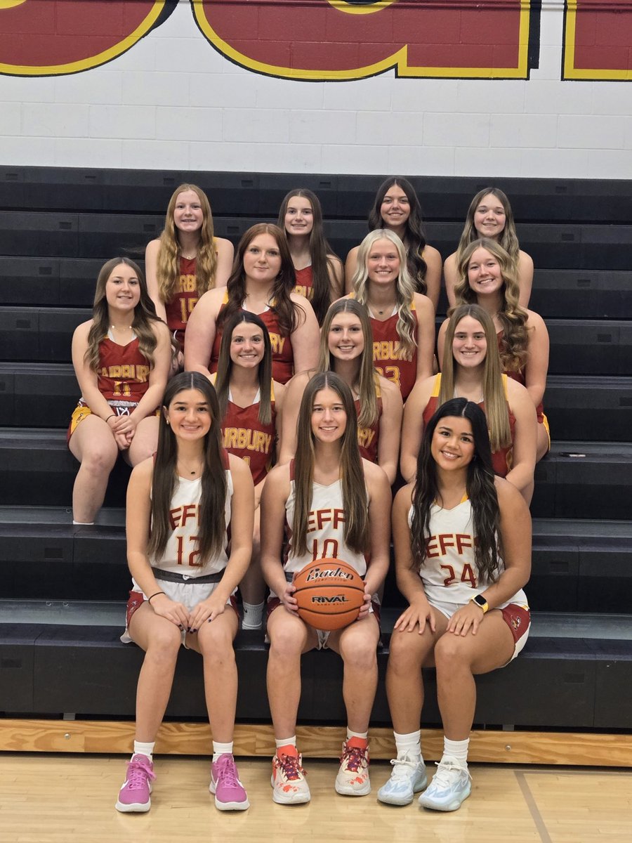 Your 2024-25 Lady Jeffs basketball team. These ladies started the season on a high note with a win Saturday in our Jamboree! We’re looking to keep it rolling Thursday with our season opener against Heartland!  
#JeffPride