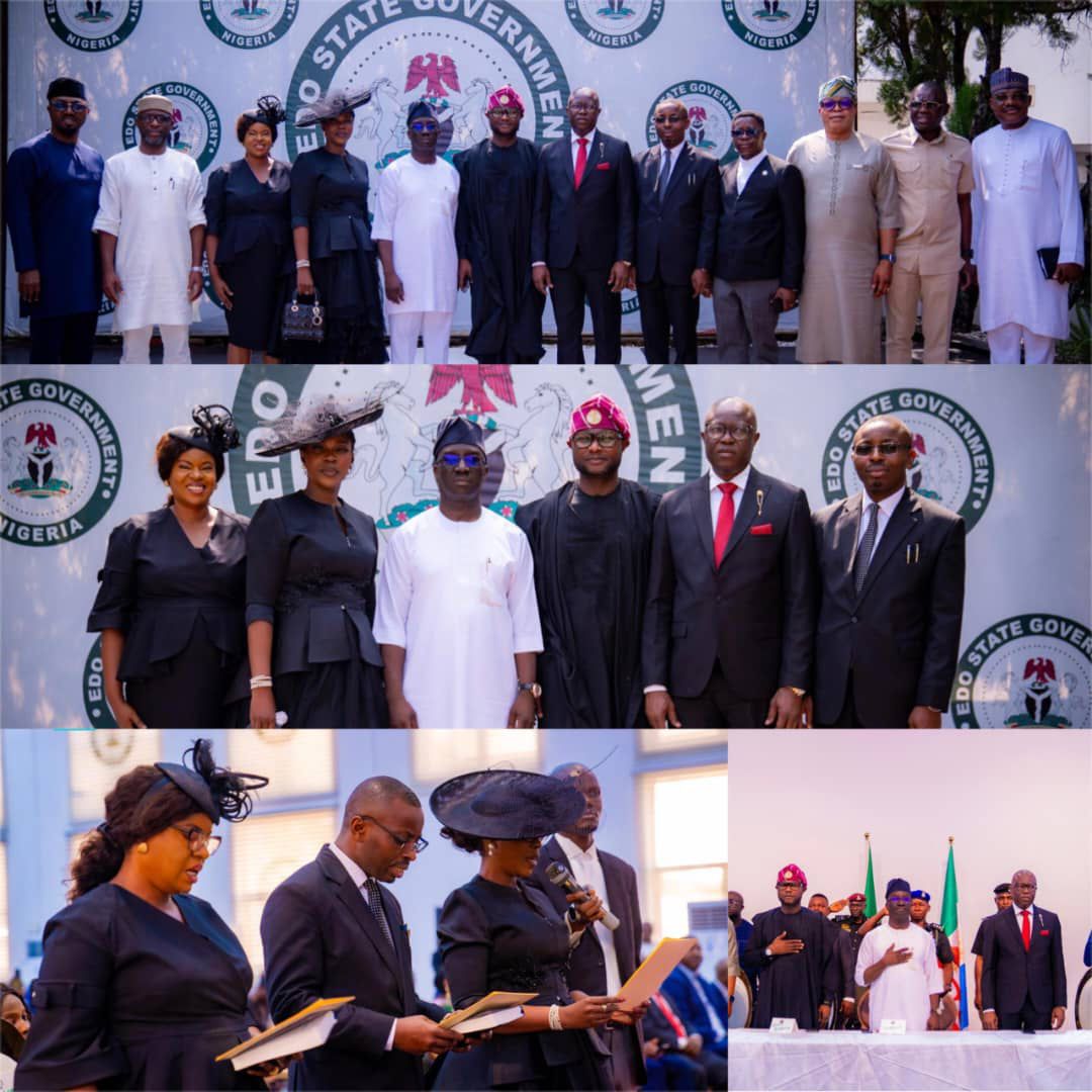 Austin_Pee's tweet photo. PRESS RELEASE 

OFFICE OF THE GOVERNOR
EDO STATE GOVERNMENT 
 
GOV OKPEBHOLO SWEARS IN THREE JUDGES FRUSTRATED BY OBASEKI’S ADMINISTRATION 

Edo will indeed rise again. https://t.co/TRZSOoxaLs
