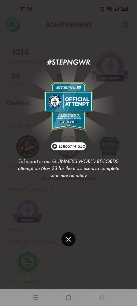 tramdang_91's tweet photo. @Stepnofficial @GWR #STEPNGWR https://t.co/Y7F8mE652m