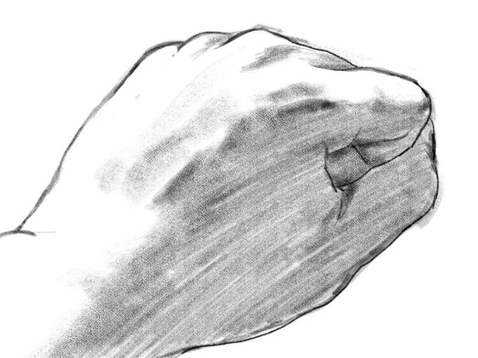 左手のクロッキー25-28。 