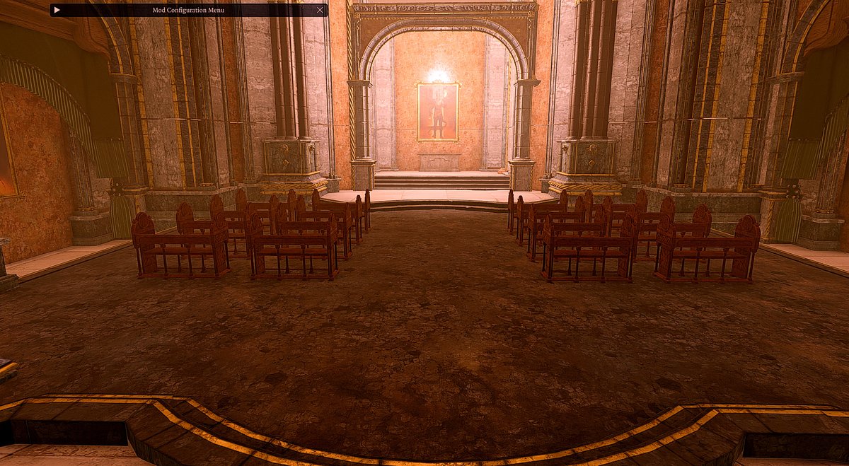 kazzywolf_'s tweet image. ok so a friend told me about this unused and unfinished room in BG3's files and it's called The Wedding Chapel. it is sparsely furnished, but the only portraits are of RAPHAEL and almost all the assets in the level are from the House of Hope. 🧵
