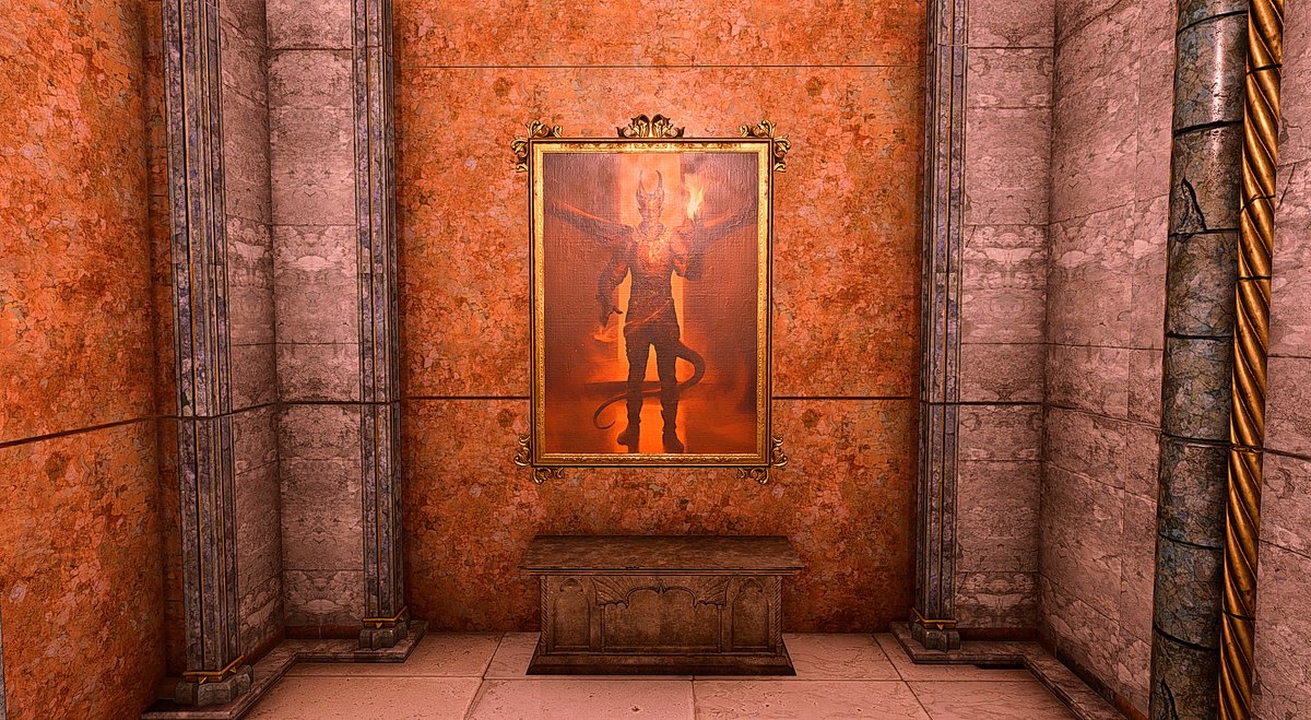 ok so a friend told me about this unused and unfinished room in BG3's files and it's called The Wedding Chapel. it is sparsely furnished, but the only portraits are of RAPHAEL and almost all the assets in the level are from the House of Hope. 🧵