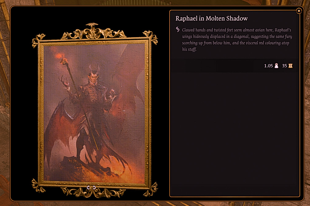 you can even examine the portraits.