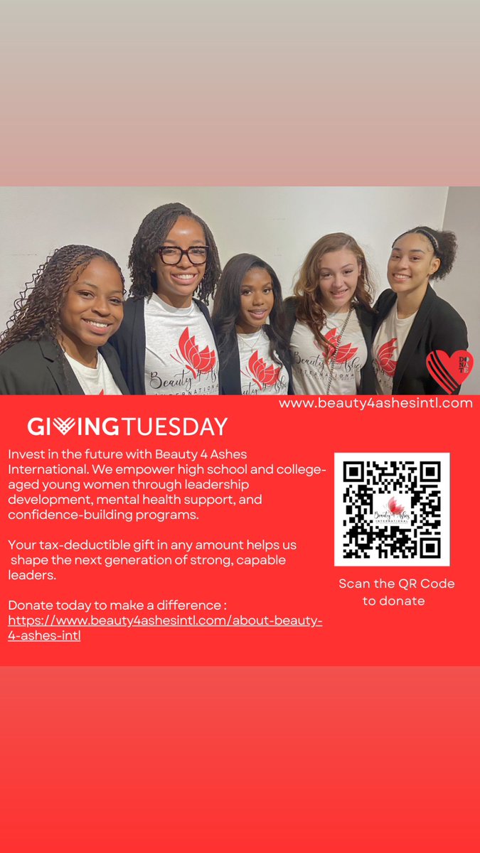 Please consider making a donation in any amount . Scan the QR code below #GivingTuesday #EmpoweringWomen