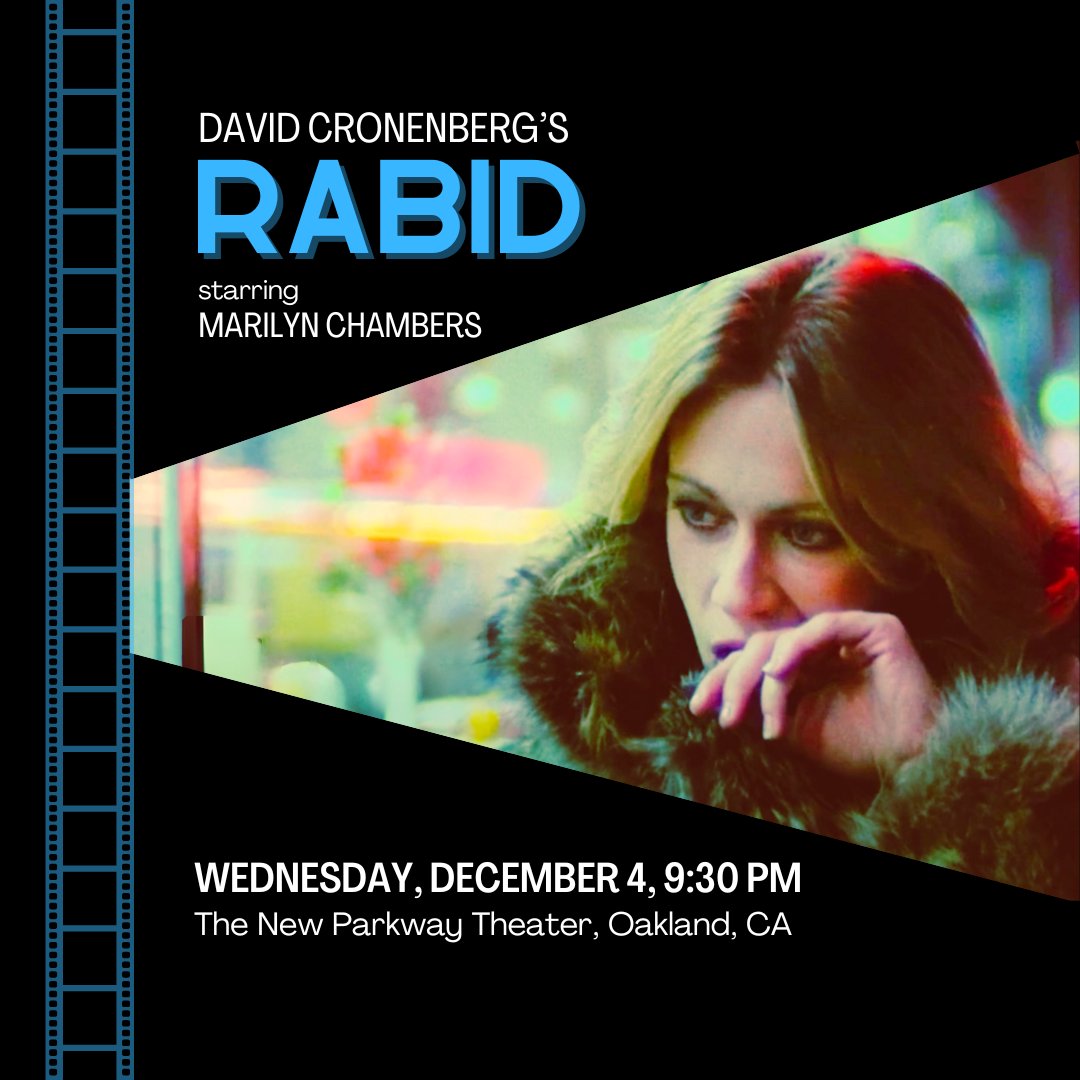 Jared Stearns (@privatechambers) on Twitter photo 2 DAYS 'til RABID at <a href="/TheNewParkway/">The New Parkway</a>! Get tickets:
ticketing.uswest.veezi.com/purchase/17086… #MarilynChambers #DavidCronenberg 2 DAYS 'til RABID at <a href="/TheNewParkway/">The New Parkway</a>! Get tickets:
ticketing.uswest.veezi.com/purchase/17086… #MarilynChambers #DavidCronenberg