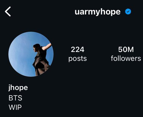JhopeGlobalFan's tweet photo. CONGRATULATIONS J-HOPE
UARMYHOPE 50MILLION
INSTAGRAM KING J-HOPE
#UARMYHOPE_50MInstagram
#제이홉_50M팔로워축하해
#jhope #제이홉 @BTS_twt https://t.co/c4coiv1bIE