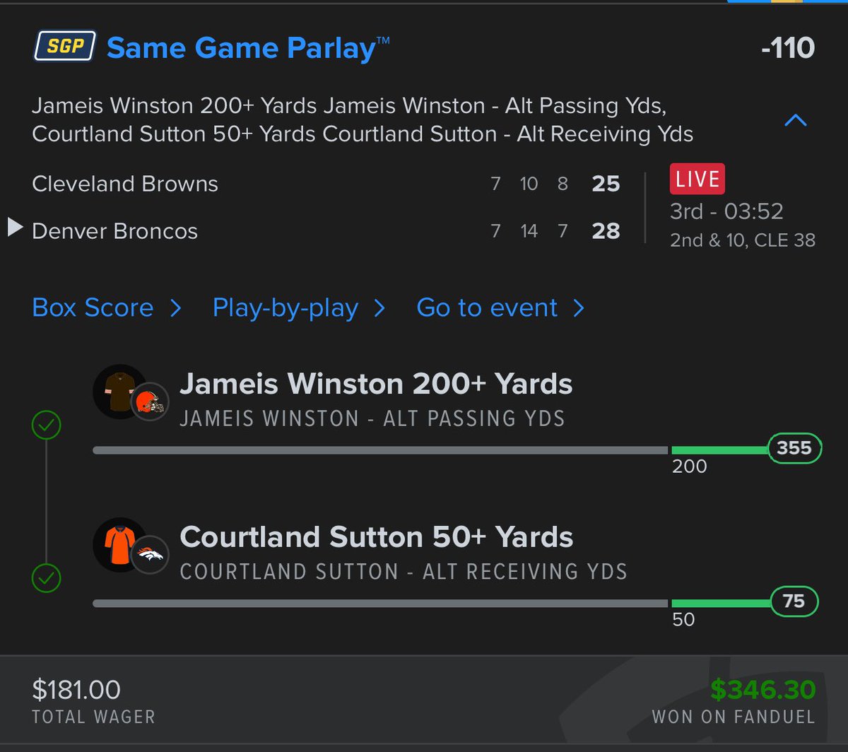 DPartsch's tweet photo. @CodyBrownBets Ladder 3 for the win. Appreciate you man https://t.co/YqP4ePq4B2