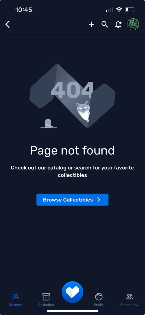 kalepenny1's tweet photo. @veve_official @My_Collectables when I click on a notification for an expired market listing, it gives me this… come on guys this new app is just not good. Major step backward, and I have lost interest in the company in a big way from this update. Sorry to say it. https://t.co/ihjqKADkZn