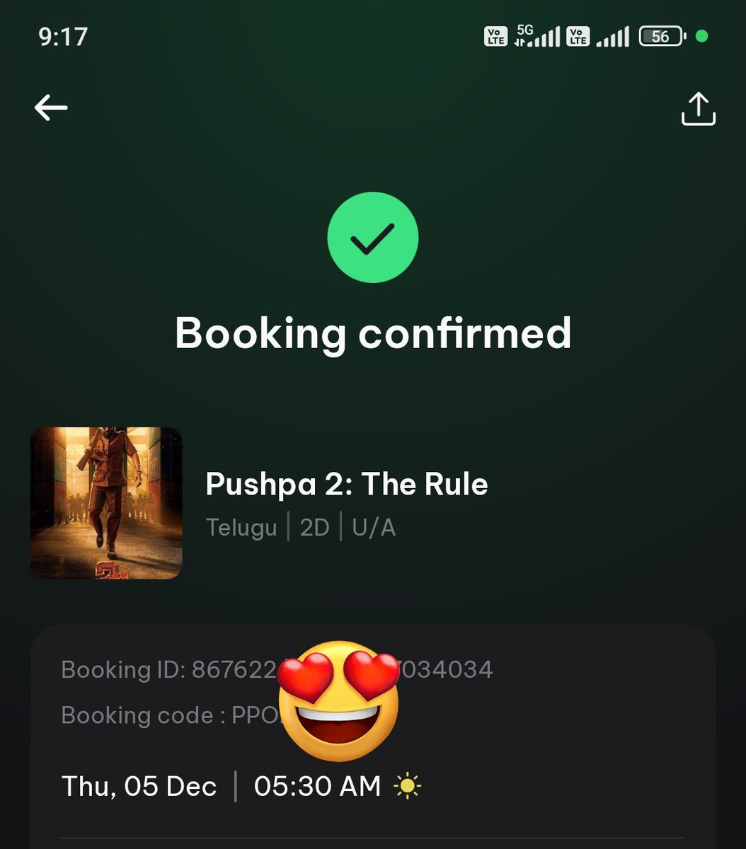 trendingactress's tweet photo. Two tickets available for morning 5 AM show in tirupathi 
Dr mahal 
S row... online price 
Dm if intrested 😌
#Tirupati
#Pushpa2ThaRule #Pushpa2TheRuleBookings https://t.co/7zcccGK4Jm