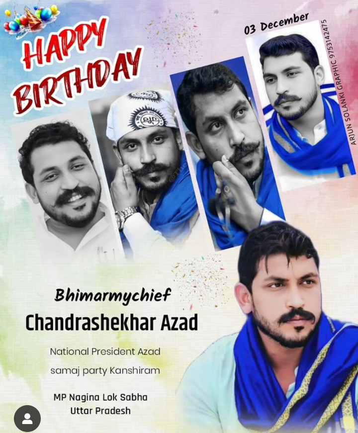 ShakeetKuldeep's tweet photo. युवा दिलों की धड़कन बहुजन हृदय सम्राट देश में दलितों पिछड़ों जरूरतमंदों की आवाज बड़े भाई भीम आर्मी के चीफ आजाद समाज पार्टी राष्ट्रीय अध्यक्ष नगीना सांसद बड़े  भाई @BhimArmyChief  चंद्रशेखर आजाद जी को उनके जन्म दिवस पर हार्दिक बधाई एवं शुभकामनाएं  
जय भीम💙🙏💐💐 https://t.co/BIUIRLJqwi