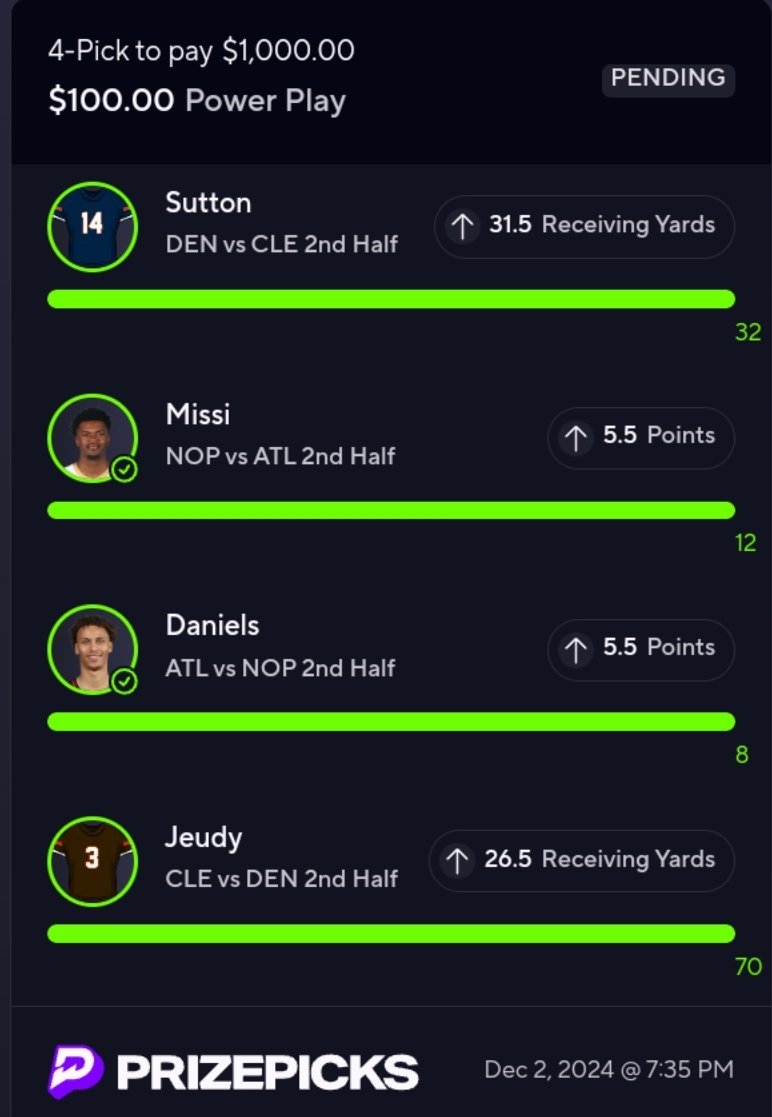 BAMDFS's tweet image. Bag it!! 💰✅

#BAMDFS #PrizePicks #NBA #NFL #WINNING #BETTING #SLIP