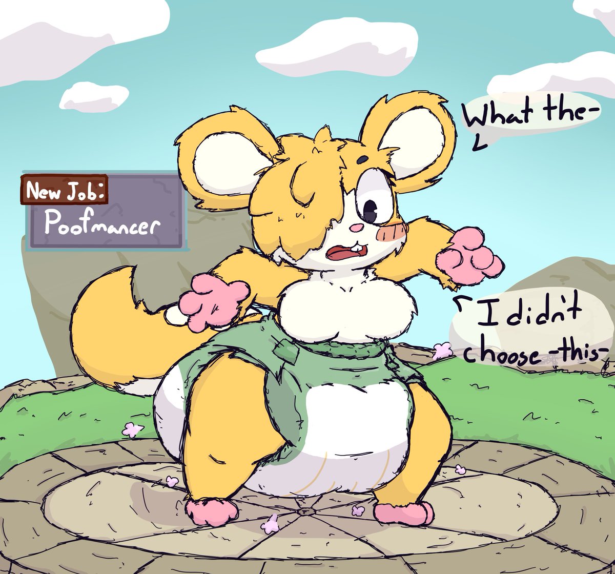 BoredomWithF's tweet photo. This is my character in the new funny furry game   

I named her Soup :)  

Wait a sec... continence isn't even on the stat menu!  

...Hopefully Sally sells changes, right? :3c https://t.co/qivIXQlIAu