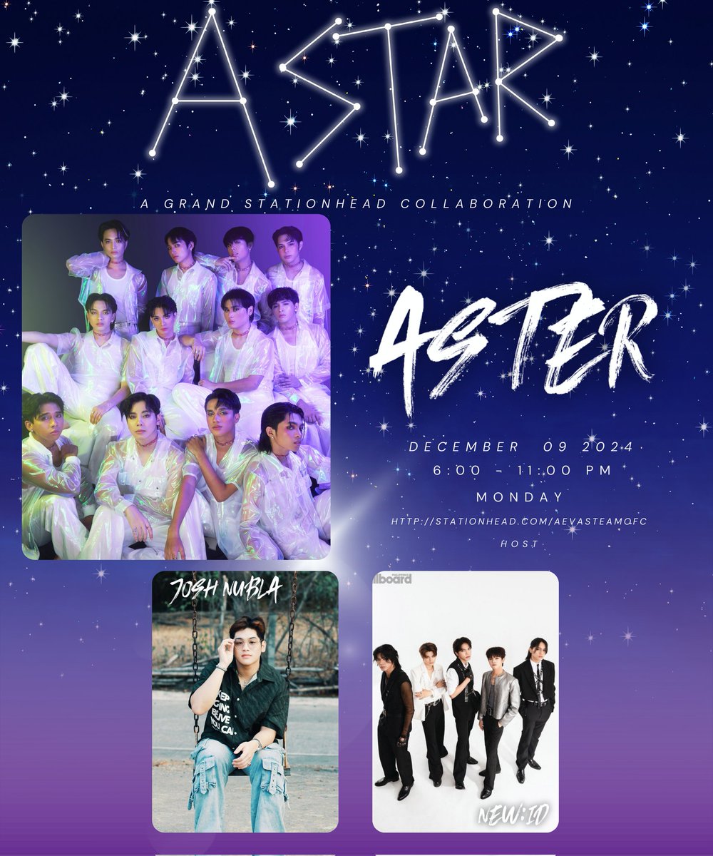 4 days left until ASTER drops their new single!

Get ready to crank it up because we're adding even MORE fire to the " 𝘼 𝙎𝙏𝘼𝙍: 𝘼 𝙂𝙧𝙖𝙣𝙙 𝙎𝙩𝙖𝙩𝙞𝙤𝙣𝙝𝙚𝙖𝙙 𝘾𝙤𝙡𝙡𝙖𝙗𝙤𝙧𝙖𝙩𝙞𝙤𝙣"

Josh Nubla and New:Id are joining the party!  Stay tuned for more announcements