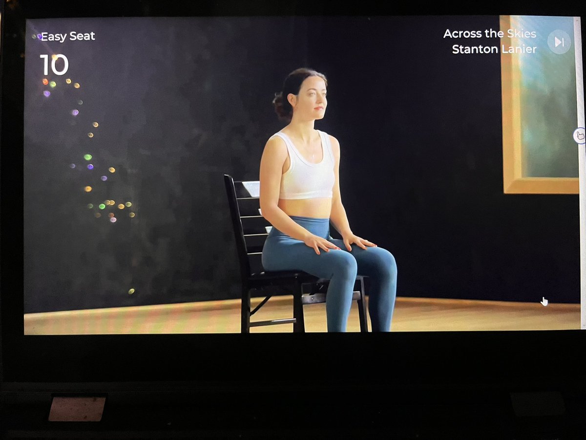 collinsnyc's tweet image. Today’s beauty Part I - #chairyoga for the 1st time in #APPreCalculus clsss today. #MondayMindfulness