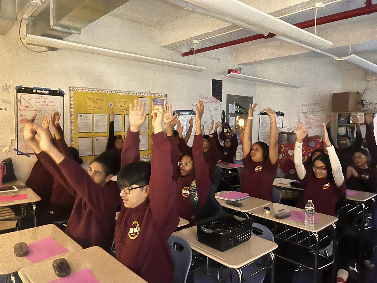 collinsnyc's tweet image. Today’s beauty Part I - #chairyoga for the 1st time in #APPreCalculus clsss today. #MondayMindfulness