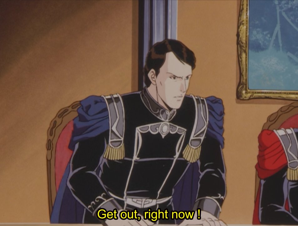_bantam's tweet photo. logh dogs: reuenthal vs lang (screenshot redraw)

#logh https://t.co/wguW8xnSPH