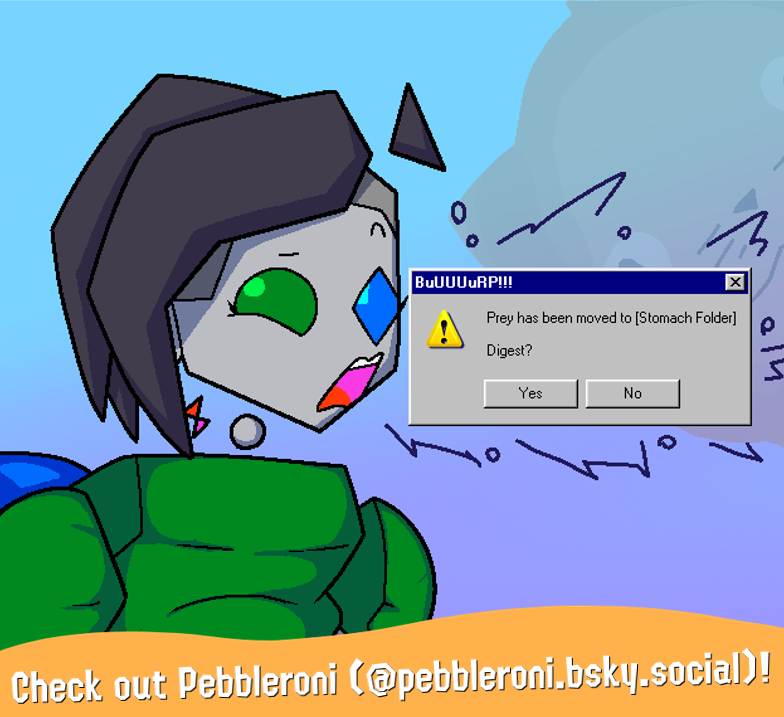 I‘m considering flipflopping between proper posts and teaser posts for the other place for this account, we’ll see what works!

there is a fat webcore lady over there or on my other medias!! 

#vore