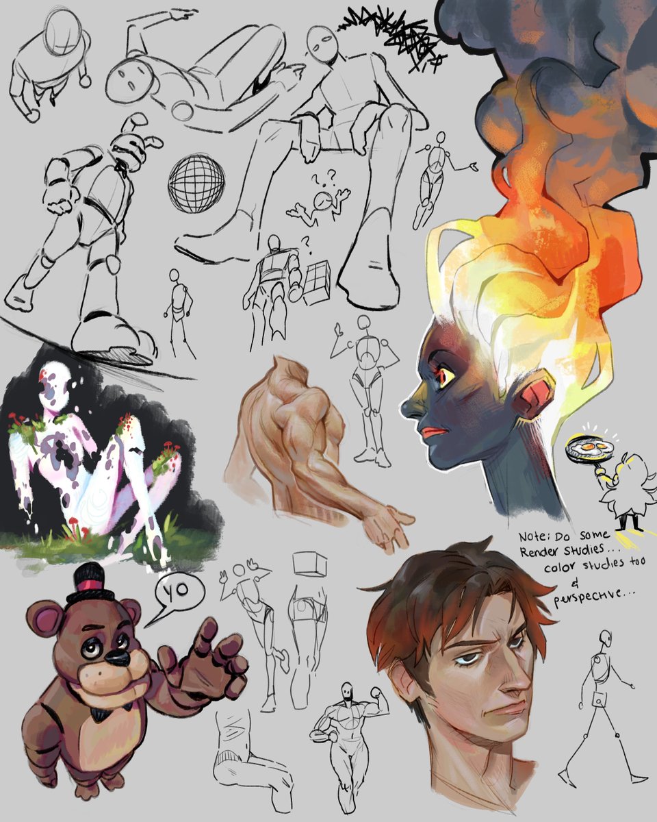 More random doodles and studies. I need to lock in for studying, I feel rusty all the time.