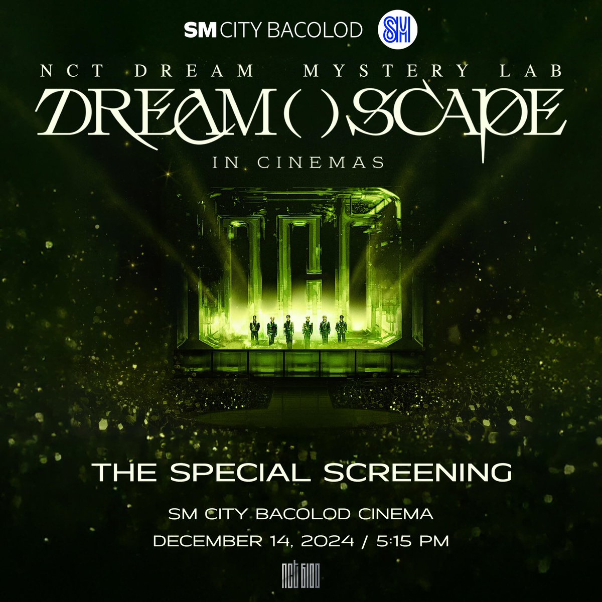 nct6100's tweet photo. Hello, NCTzens! The DREAM( )SCAPE Experience Awaits You

Join us for the Special Screening of NCT DREAM Mystery Lab: DREAM( )SCAPE

📍 Venue: SM Cinema Bacolod
📅 Date: December 14, 2024
⏰ Time: 5:15 PM

🔗 https://t.co/EOMzNy4ZXx https://t.co/MfrXdTu0ev