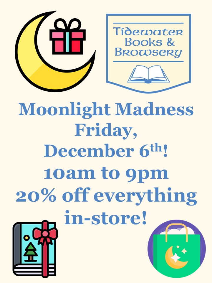 Tidewater_Books's tweet photo. Sackville's 2nd Moonlight Madness is this Friday!
Visit us in person or online at https://t.co/WtFcBxaVCB! ππ¨π¦π
#IndieBookstoreCA #ShopSmall #ThankYouForShopingLocal #Fallinlovewithlocal #SmallBusinessEveryDay https://t.co/qh2a1cXMbL
