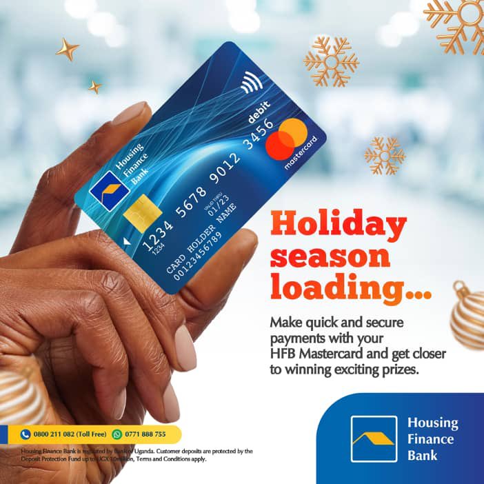 CapitalFMUganda's tweet photo. Make holiday shopping easy with
HFB digital channels-perfect for everything from gifts to groceries. Get your HFB Mastercard instantly and enjoy secure, convenient transactions. Plus, each swipe brings you closer to winning exciting prizes this season!
#WeMakeltEasy https://t.co/LDsCY8VVvO
