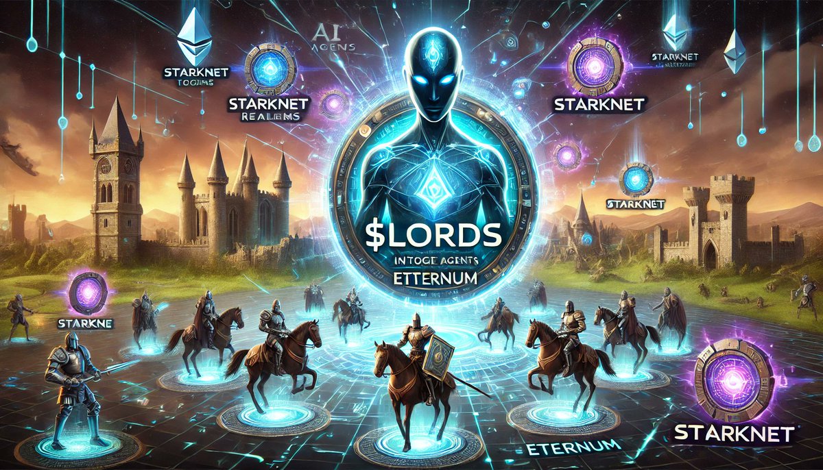 $LORDS x AI = The Future of Gaming 🤖🔥
Imagine an on-chain economy where AI Agents play alongside you, strategizing, battling, and expanding realms in Eternum—all powered by $LORDS. 🛡️

With the integration of AI Agents into LootRealms' Eternum, $LORDS isn’t just a gaming token