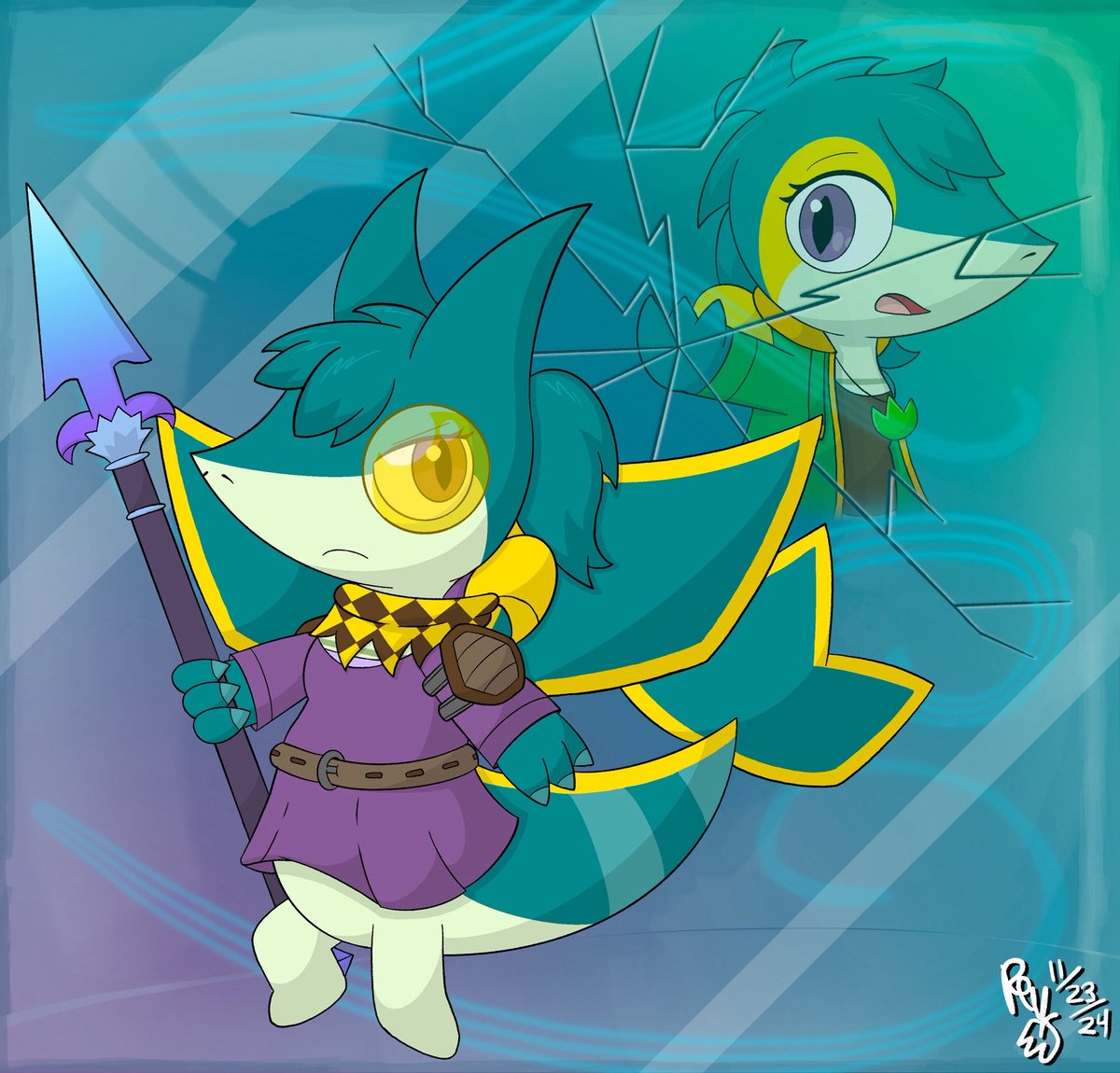 SnivyTactics's tweet image. I’m trying to fight my artblock once again with my Snivy-fusion fixation.