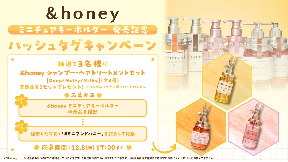 &honey ミニチュアキーホルダー発売記念 ハッシュタグキャンペーン開催