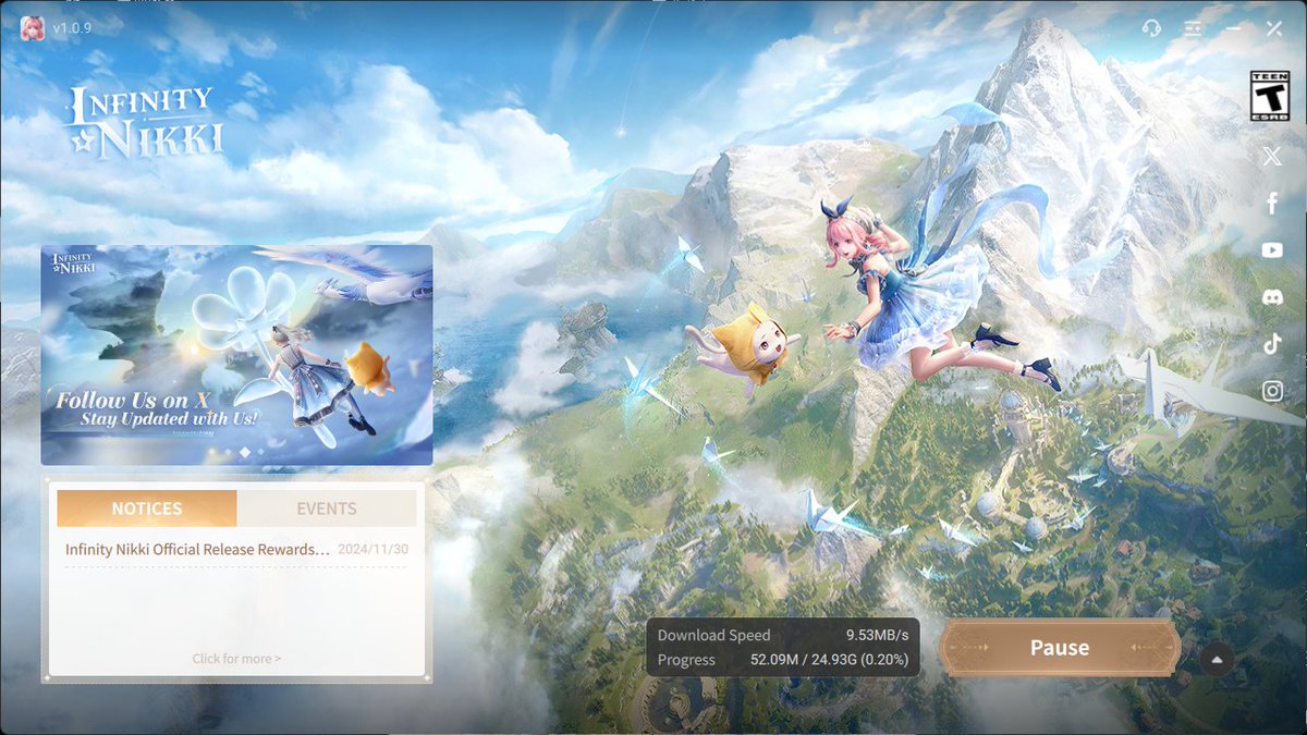 Infinity Nikki丨PC Pre-Download

InfinityNikkiGlobal Launcher: 103MB
Required space: 49.79GB

PC pre-download is now available!>>infinitynikki.infoldgames.com/en/home

Here’s the direct download link for the launcher >>x6oversea-game-package.infoldgames.com/PC/InfinityNik…

#InfinityNikki #無限暖暖 #인피니티니키