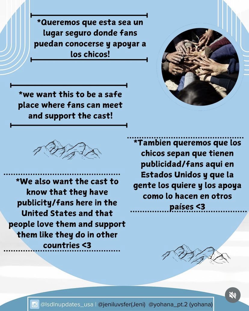 yohanadelossan3's tweet photo. Hola bienvenidos, les informamos que tenemos un grupo de lsdln fans ubicad@s en USA si gustan unirse en insta. La meta de esta cuanta es hacerle saber a los chicos que tienen fans y publicidad para que vengan a US algún día!!❤️‍🩹 más info en insta https://t.co/1nYNnH0XAZ https://t.co/JUawNtropu