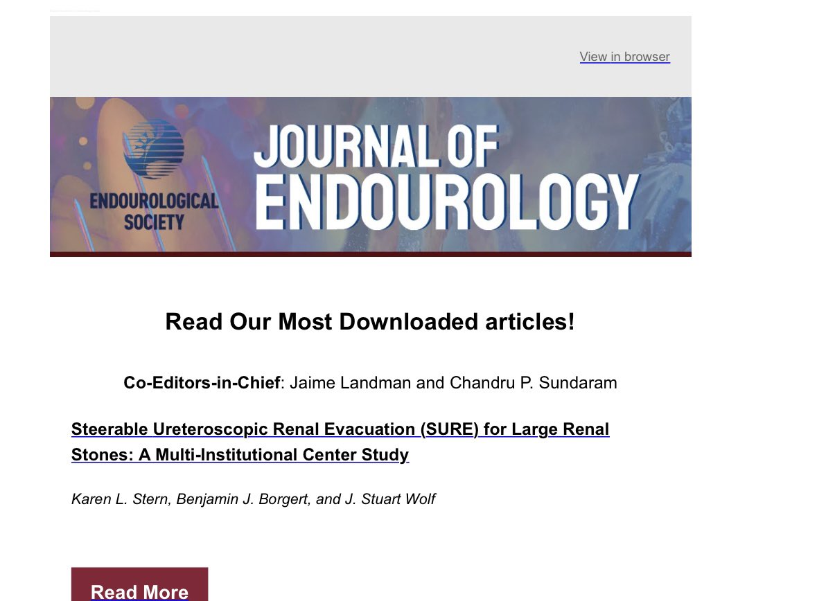Karen Stern MD (@ksternaz) on Twitter photo One of the most downloaded articles of 2024! CVAC (1st generation) for large renal stones. <a href="/JStuartWolf/">J Stuart Wolf Jr MD FACS</a> <a href="/CalyxoInc/">Calyxo, Inc.</a> <a href="/JEndourology/">Journal of Endourology</a> One of the most downloaded articles of 2024! CVAC (1st generation) for large renal stones. <a href="/JStuartWolf/">J Stuart Wolf Jr MD FACS</a> <a href="/CalyxoInc/">Calyxo, Inc.</a> <a href="/JEndourology/">Journal of Endourology</a>