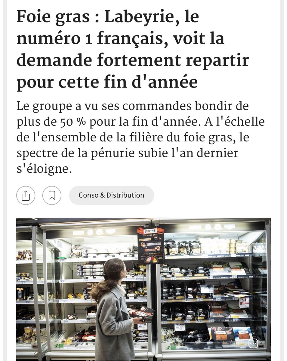 BegonThomas's tweet photo. #TendanceConso
✅ L' #inflation a durablement fragilisé les entreprises #agroalimentaires en France
✔️ https://t.co/yoZkFktJ4T
✅ #Foiegras #Labeyrie, le numéro 1 français, voit la demande fortement repartir pour cette fin d'année
✔️ https://t.co/jHhjE23cfg https://t.co/fkpgwXbTR8
