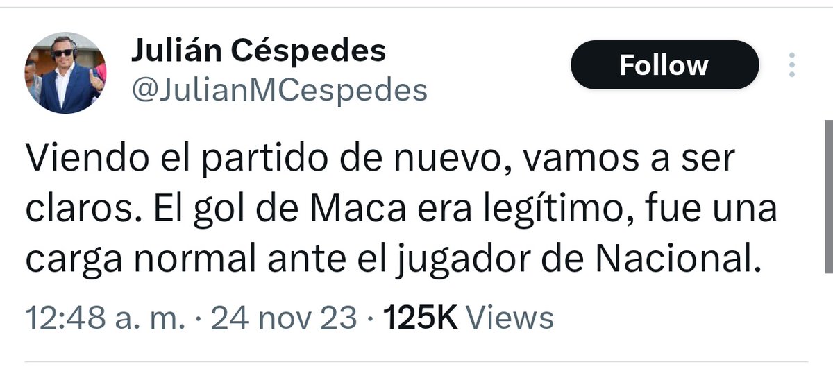 <a href="/JulianMCespedes/">Julián Céspedes</a> Acá no era vergüenza, ni había conspiración... Fue un "errorcillo". Siga, siga, que no pasó nada. Sea serio, no desprestigie más la profesión.
