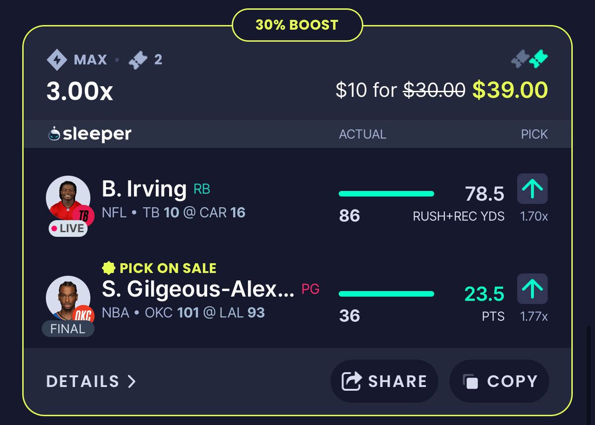 Zl0ckz21_'s tweet photo. Premium starting off December with a BEAUTIFUL #NFL Week already.

•Props: 20/30 (67%)
•1.25U POTD⭐️✅
•9.75U ➡️ 14.39U💰
•$10 ➡️ $40 

We don’t post just 4 Prop Slates, always give out VOLUME and stay profiting🤝. $5/Month too‼️

#PrizePicks #SleeperPicks #Fliff  #NFLPicks https://t.co/3I5Alblhvq
