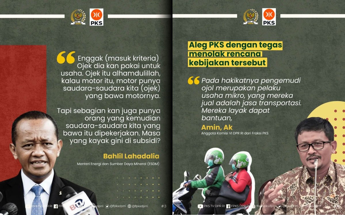 PKSejahtera's tweet photo. Larangan Ojol Gunakan BBM Bersubsidi, Aleg PKS : Memberatkan dan Tak Berpihak pada Pelaku Usaha Mikro https://t.co/CNoFr5HYXD