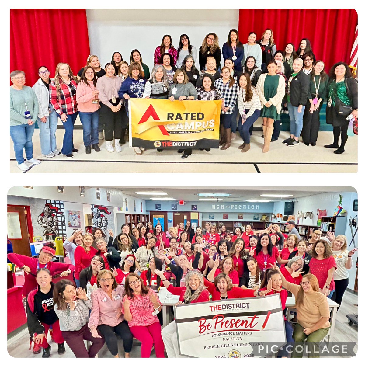 Celebrating success, teamwork, and commitment! 🎉 #WeAreTheHills continues to lead the way. 🛡️⬆️🖤🤍❤️ #Teamwork #Excellence #AttendanceMatters”