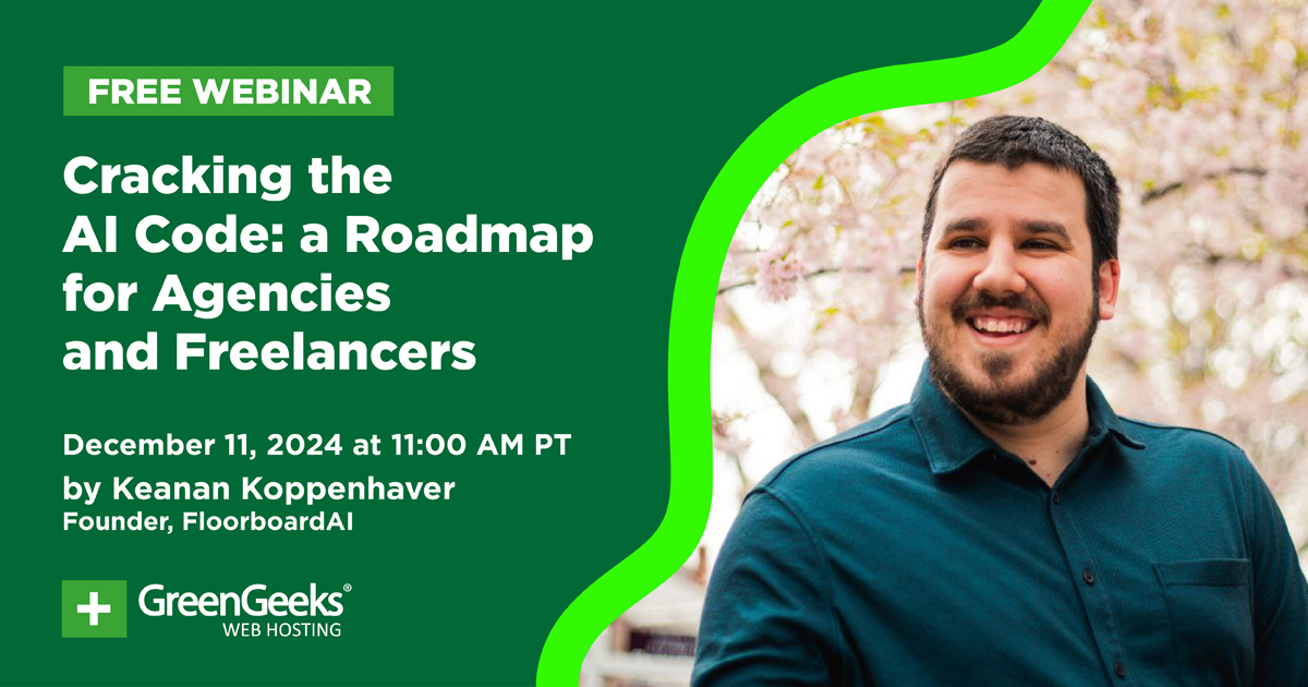 Are you stuck on how to leverage AI for your business? In our next *free* webinar, we'll give you a clear roadmap for utilizing AI in your day-to-day, no matter your starting point. Sign up now — space is limited!
greengeeks.com/webinars/crack…