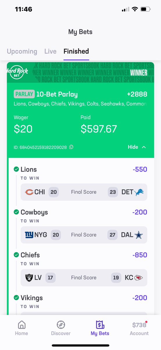 BrendanB_'s tweet photo. Nice lil sweat to cash in on a 10 leg https://t.co/sLUxjJHLeq