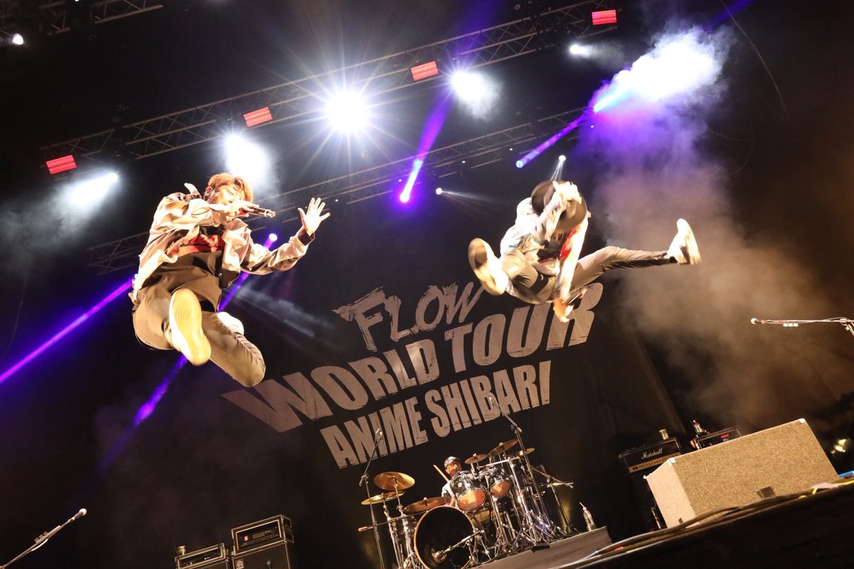 FLOW_official's tweet photo. 『FLOW WORLD TOUR "ANIME SHIBARI 
2024-2025”』in Lima🇵🇪

¡Acabamos de terminar nuestro segundo show en Lima!🔥
¡Muchas gracias por estos dos días increíbles!🎸

¡Estamos muy felices de haber conocido a tantos fans!
¡Volveremos pronto!🥳

#Lima #flowanimeshibari https://t.co/aI2j7vejTq