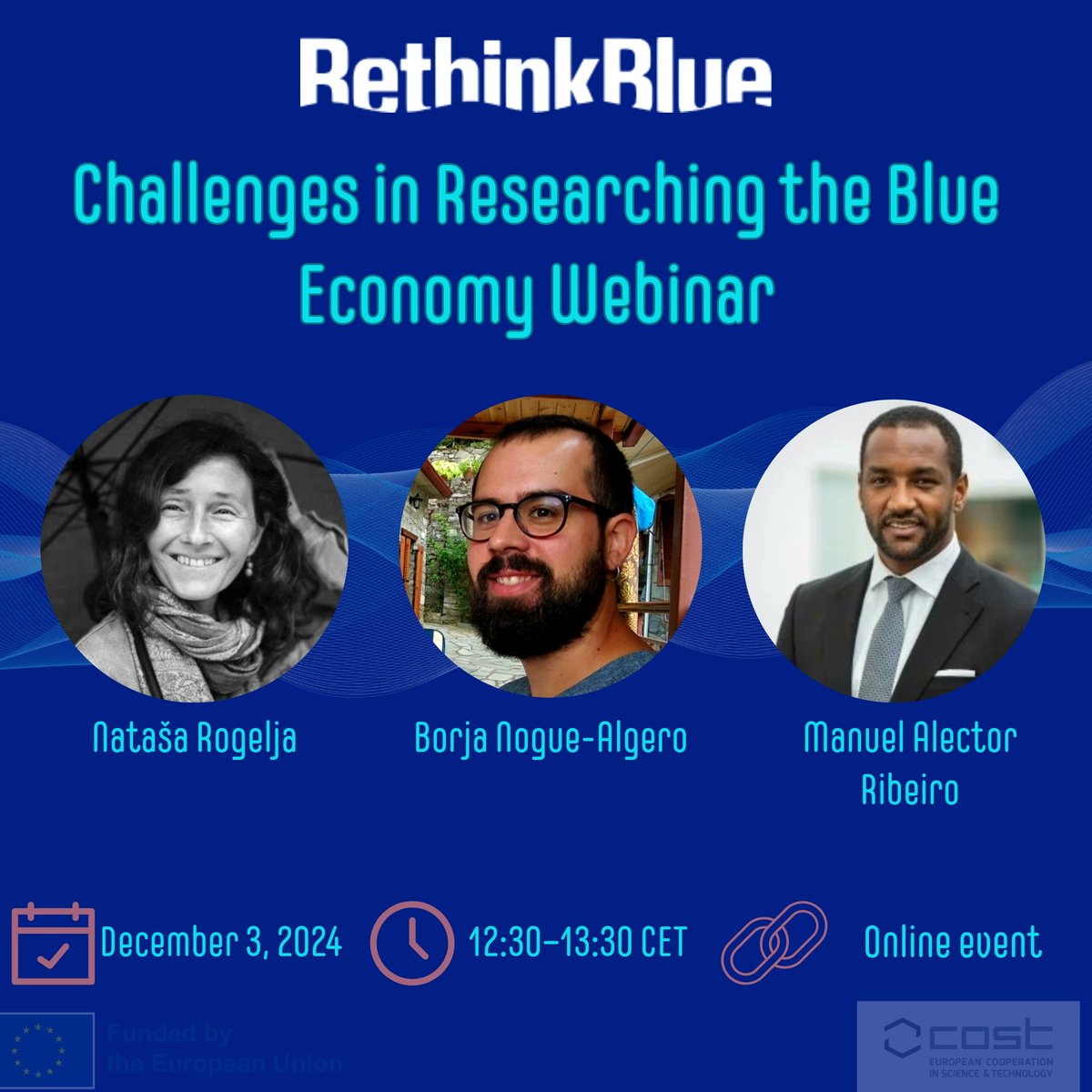 Today! Webinar - Challenges in Researching the #BlueEconomy 
cost.eu/cost-events/ch…
<a href="/COSTprogramme/">COST</a> #RethinkBlue