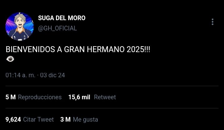 tangadorada_'s tweet photo. AU #multishipp  ── ✦
HAIKYUU GRAN HERMANO.  .ᐟ  👁️

Donde en un programa Argentino meten a unos re boludos mal a convivir dentro de una casa.

O

Donde 22 participantes están aislados, se tienen que aguantar y sobrevivir 7 meses sin matarse. https://t.co/MSgqxNpv5X