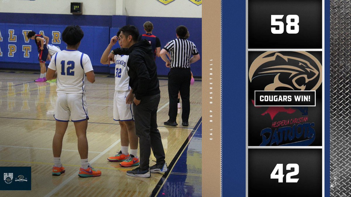 CBSCOUGARS's tweet photo. First win of the #CougarClassic!
#CalBapBasketball https://t.co/Yf2Y7HXBQO