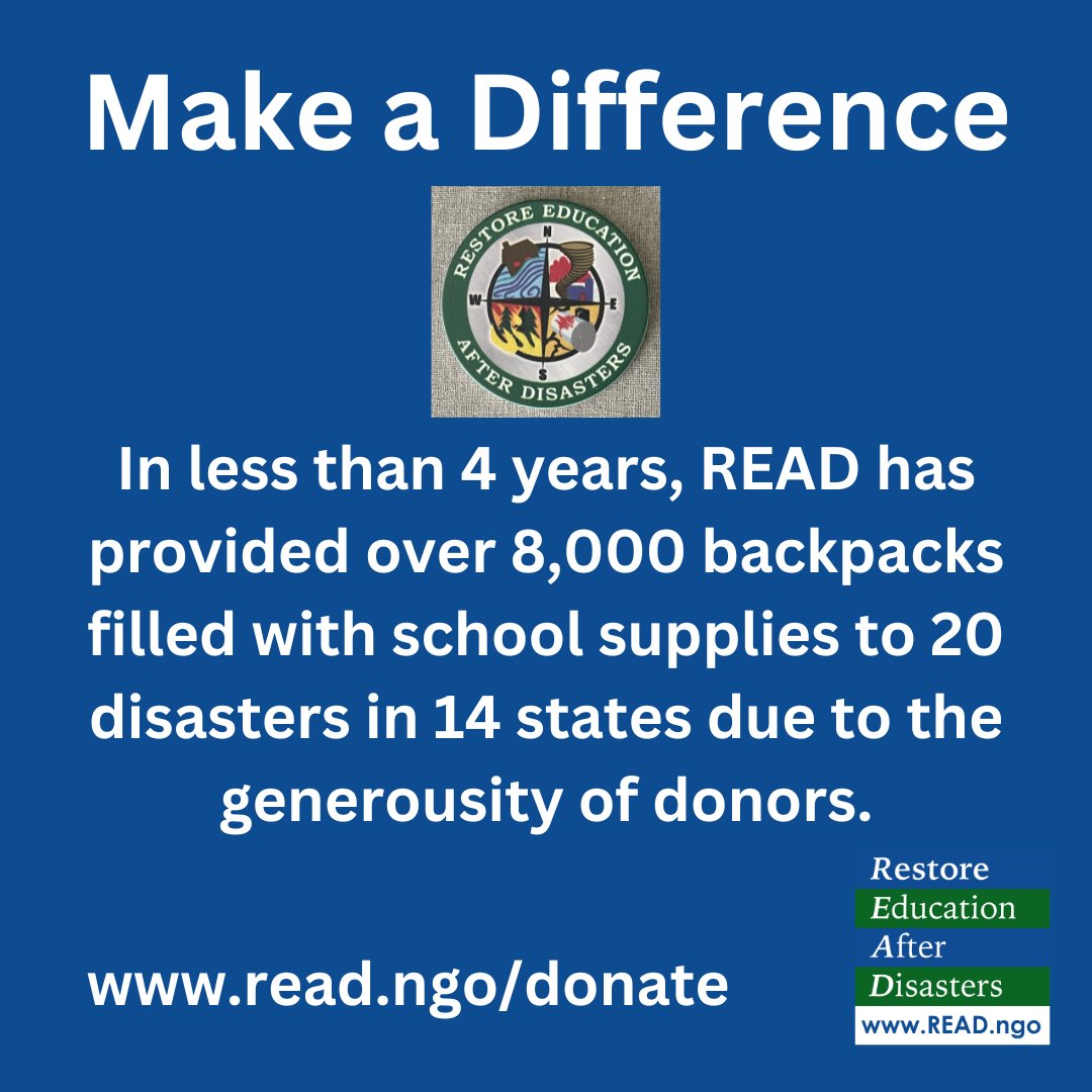 READnonprofit's tweet photo. Donate Now to make a difference!!
https://t.co/jtsrB93G4j

#wildfires #tornadoes #flooding #hurricane #DisasterResponse #angeldonor #education #educationforall #educationmatters #disasterrelief #GivingTuesdaycampaign #givingtuesday https://t.co/jlSrayzop1