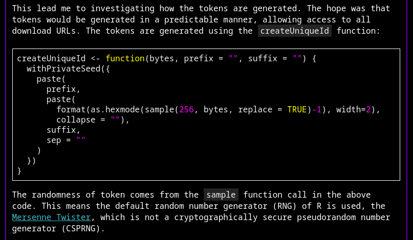 🧵I just published a new blog post, this time about vulnerabilities in a web framework written in the R programming language!