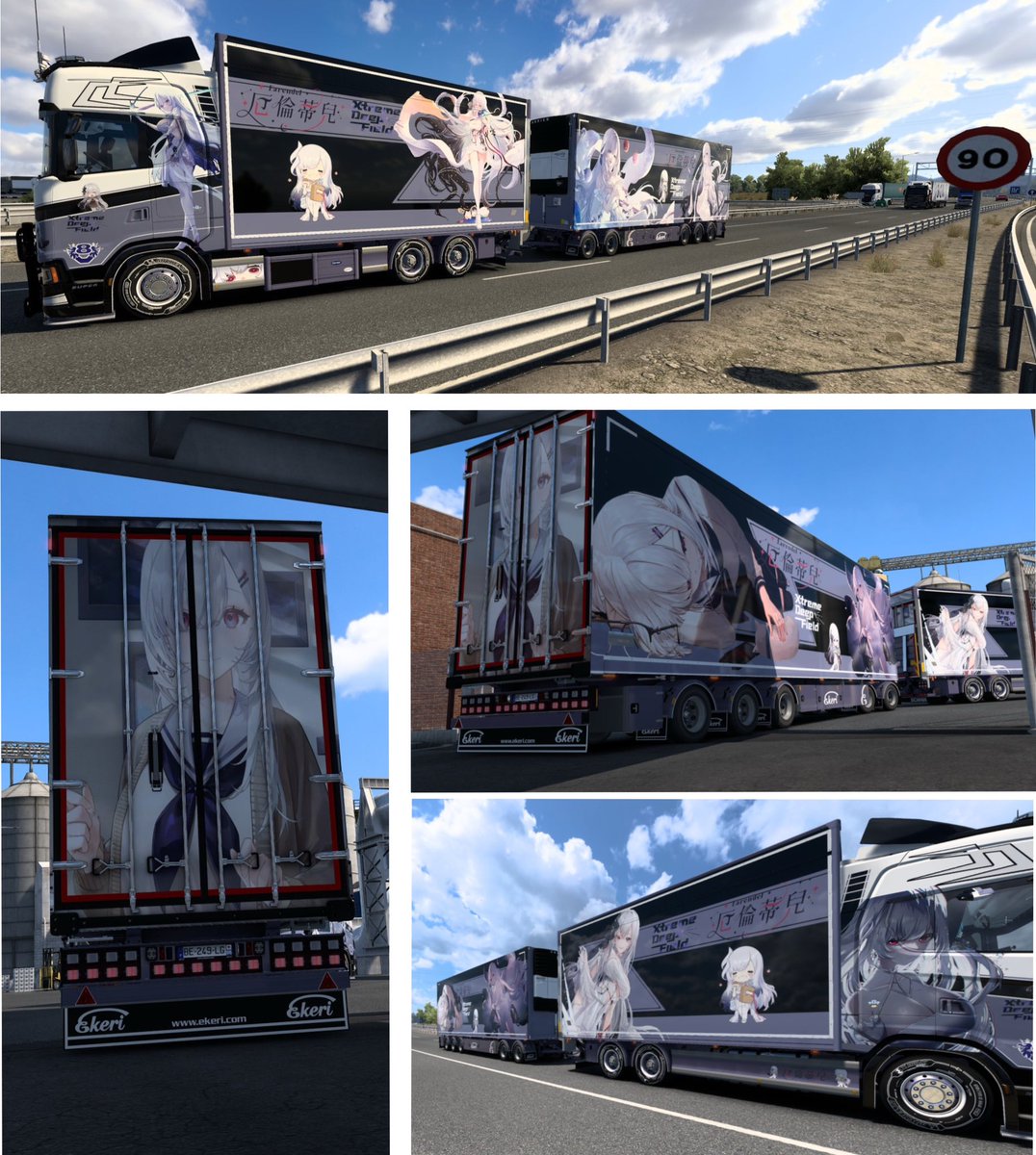 這幾天心血來潮做了一下蒂兒的痛車塗裝
原本想說塗裝應該夠多了 
結果並沒有 想做還是會一直做 只要有喜歡的角色/人物就會一直弄 

在找素材的時候 有看到二輪蒂兒的梗圖
我這個不止二輪了🤣

也希望<a href="/EarendelXDFP/">厄倫蒂兒Earendel🌙 1st ✧｡ Original Song ✧｡『星屑の夜空』</a> 蒂兒會喜歡
 #DearLive #ets2