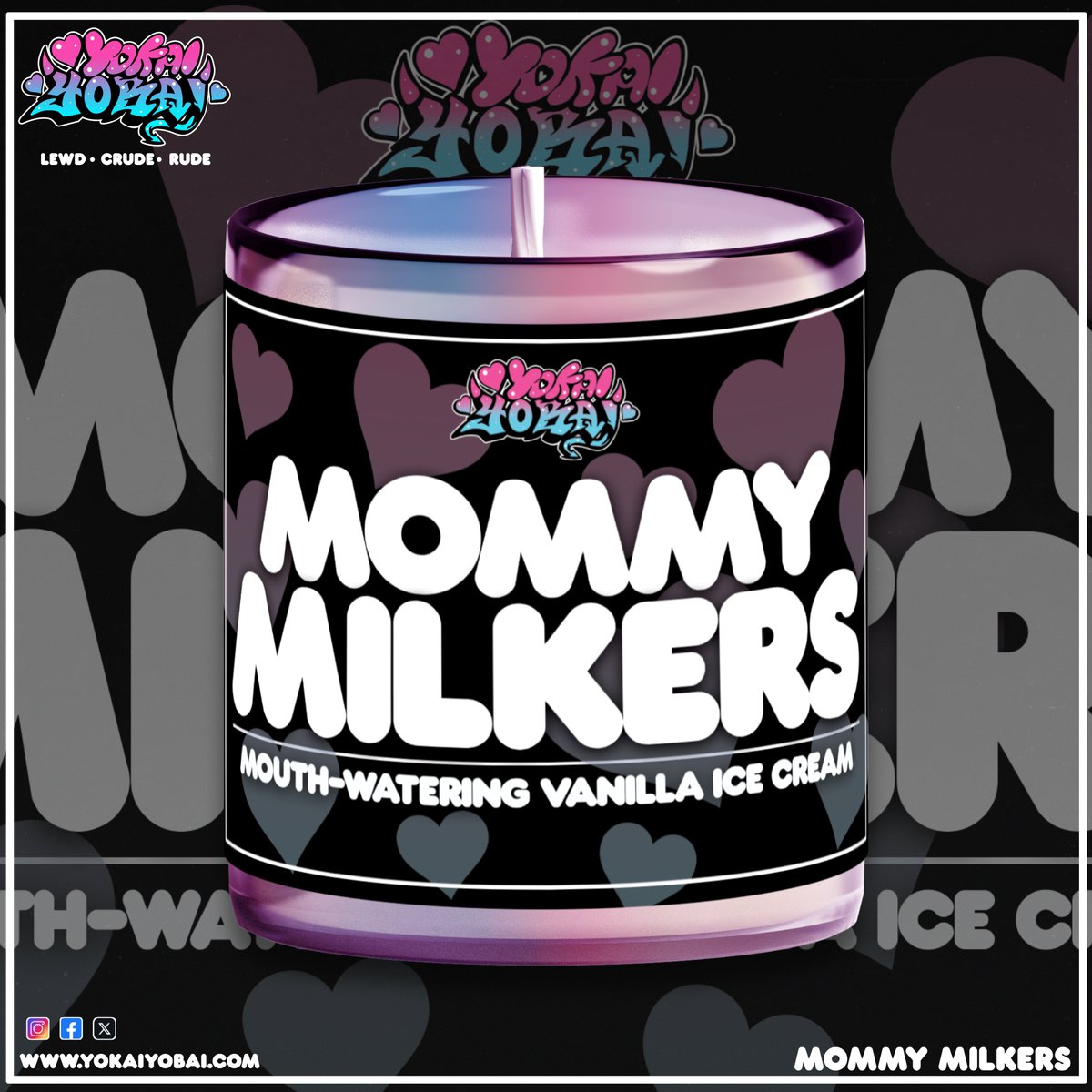 NEW PRODUCTS

Now you can smell your waifu! They don't just smell good, they are good for everyone!

6oz candles

100% soy wax, ECO-friendly, pet friendly.

Available 12/16

#yokaiyobai #candles #anime #waifu #soywax #petfriendly #EcoFriendly