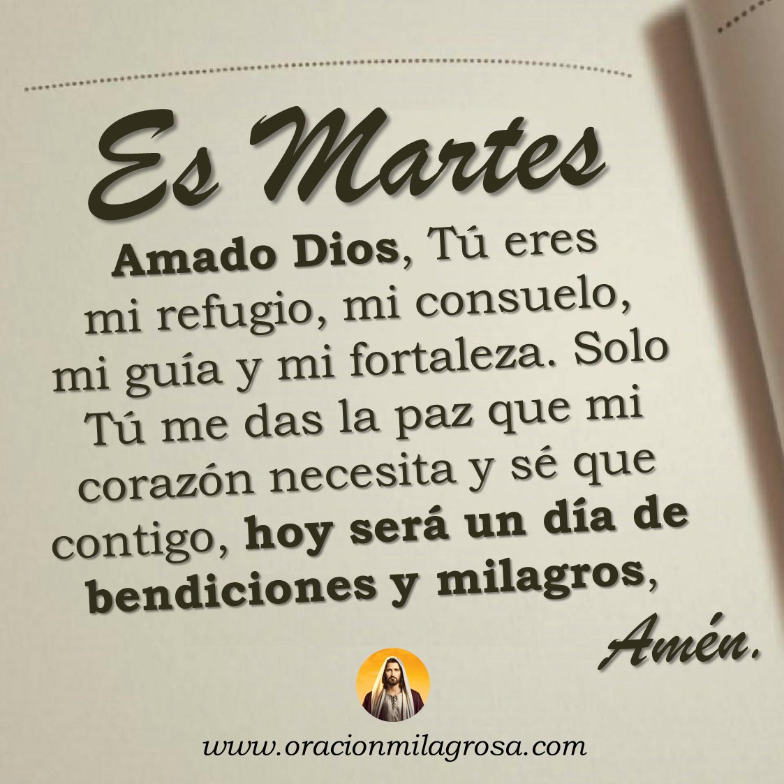 Oración para hoy martes 3 de diciembre 👉 youtu.be/BZP4RfwhyFM ✨